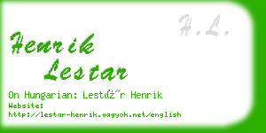 henrik lestar business card